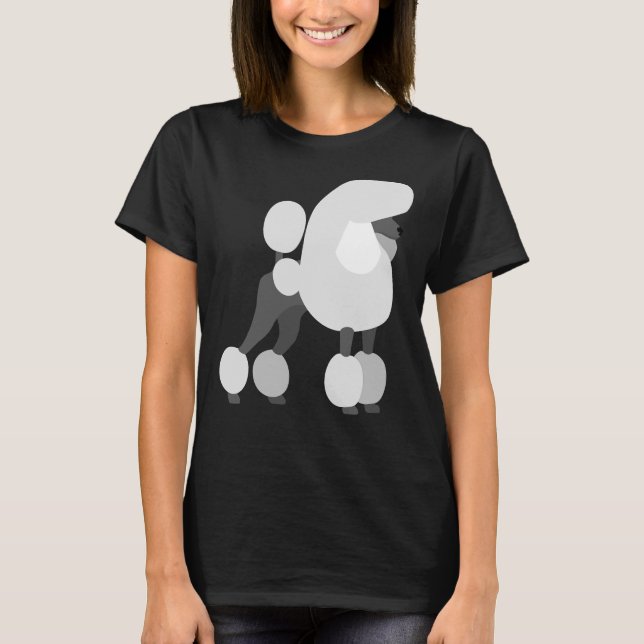 T-shirt Poodle blanc (Devant)