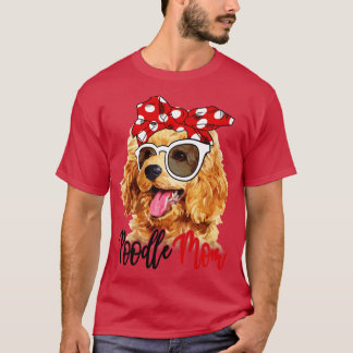 T-shirt Poodle Chemise Poodle Maman Bandana