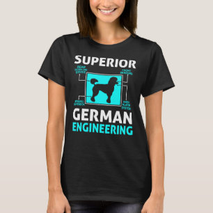 T-shirt Poodle Chien Cadeau Funny Superior Ingénieur allem