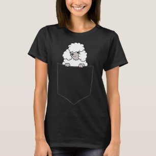 T-shirt Poodle Chien Dans Une Poche Drôle Poodé Poodé