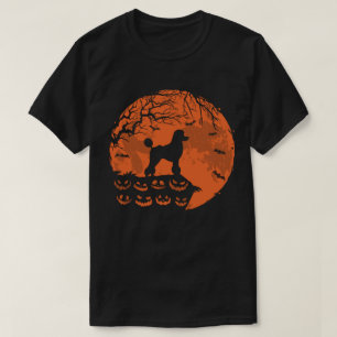 T-shirt Poodle Chien Et Lune Halloween Cadeau Amoureux des