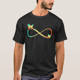 T-shirt Poodle Chien Infini Amour Coeur Infini Symbole d'I