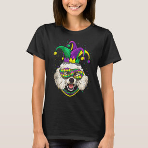 T-shirt Poodle Chien mignon Mardi Gras Carnaval Jester Cos