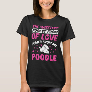 T-shirt Poodle Chien Presse D'Amour Provient De Mon Poodle