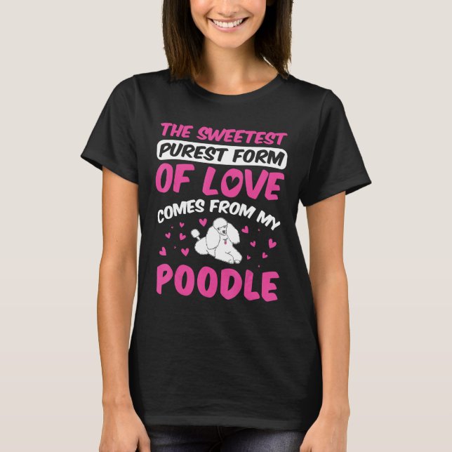 T-shirt Poodle Chien Presse D'Amour Provient De Mon Poodle (Devant)