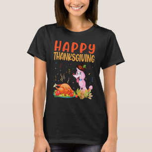 T-shirt Poodle Chien Regardez Turquie Meat Plat Happy Our