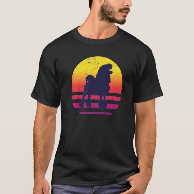T-shirt Poodle Chien Rétro 13 (Devant)