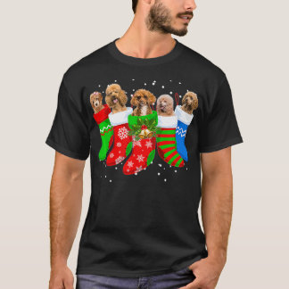 T-shirt Poodle Christmas Poodle Chien Cute Socks Cadeau