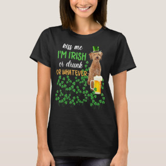 T-shirt Poodle Crossbreed Kiss Me Je suis Irlandais Ou Irl