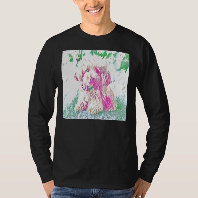 T-shirt Poodle de jouets Puppy Print (Devant)