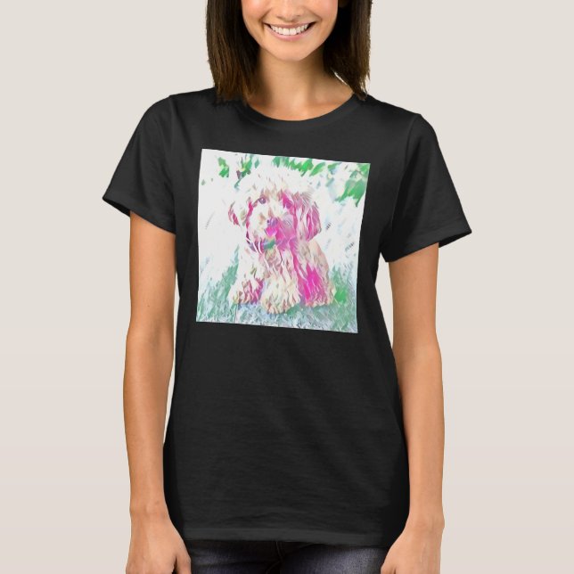 T-shirt Poodle de jouets Puppy Print (Devant)