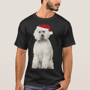 T-shirt Poodle de Noël Arbre de Noël Chien Chiots Aquarell