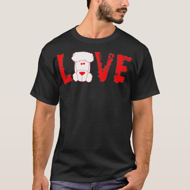 T-shirt Poodle Dog Love 0622 (Devant)