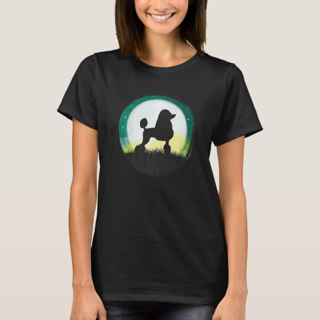 T-shirt Poodle Dog Retro 11 (Devant)