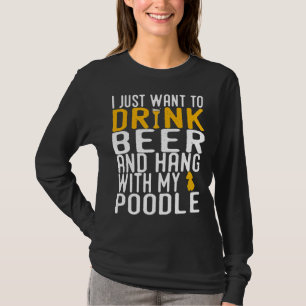 T-shirt Poodle Funny Chien Amateurs de bière Cadeau