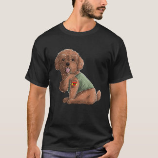 T-shirt Poodle I Love Maman Tattoo Chien Chemise Drôle Mèr