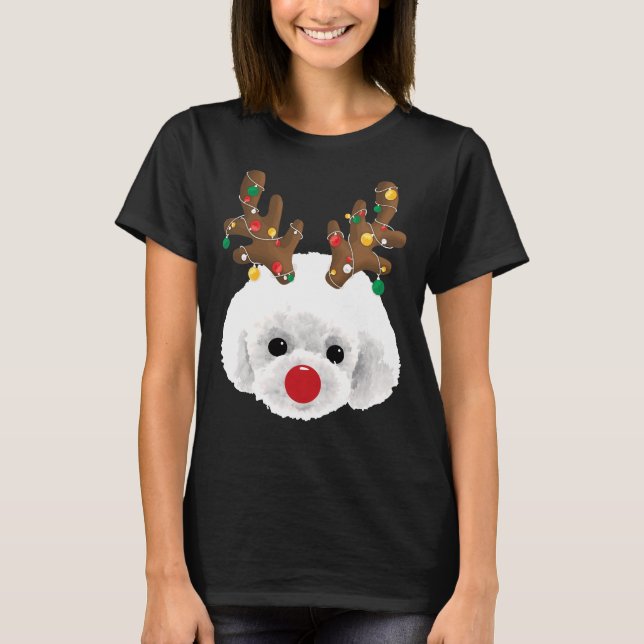T-shirt Poodle L _ Noël (Devant)