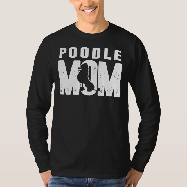 T-shirt Poodle Maman Chien Silhouette (Devant)