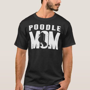 T-shirt Poodle Maman Chien Silhouette