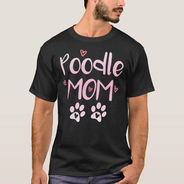 T-shirt Poodle Maman Épingle fourrée (Devant)