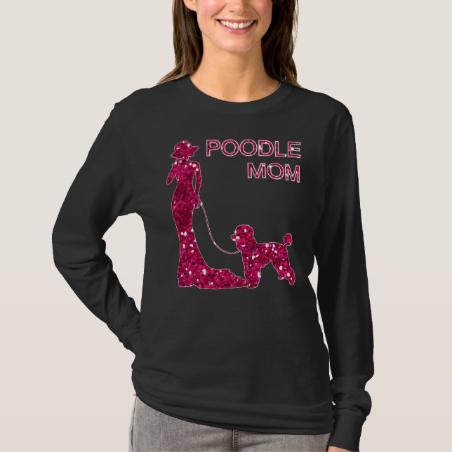 T-shirt Poodle Maman Épingle fourrée (Devant)