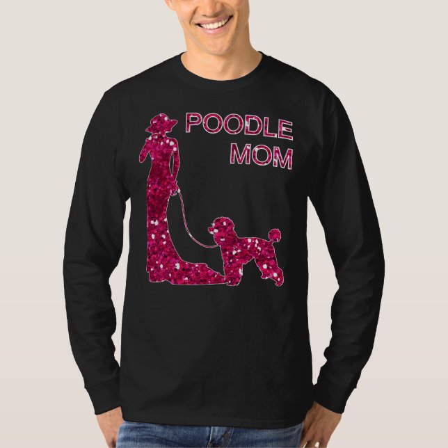 T-shirt Poodle Maman Épingle fourrée (Devant)