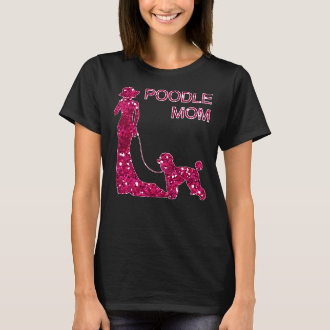 T-shirt Poodle Maman Épingle fourrée (Devant)