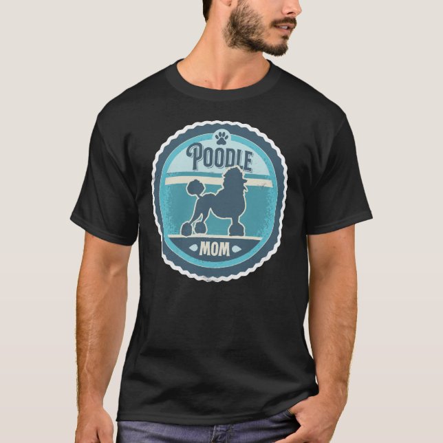 T-shirt Poodle Maman Perdu Standard Poodle Silhouette D (Devant)