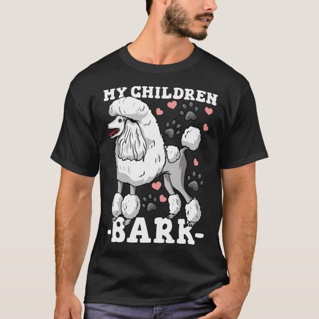 T-shirt Poodle mignon chien maman papa (Devant)