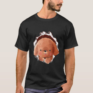 T-shirt Poodle mignon Chiot Adorable Animaux Rampe Paws To