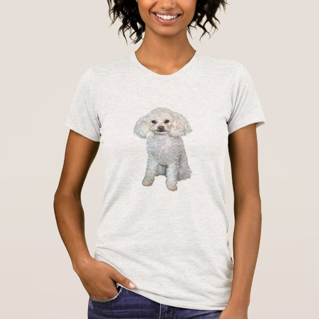 T-shirt Poodle - Min ou jouet - Blanc #2 (Devant)