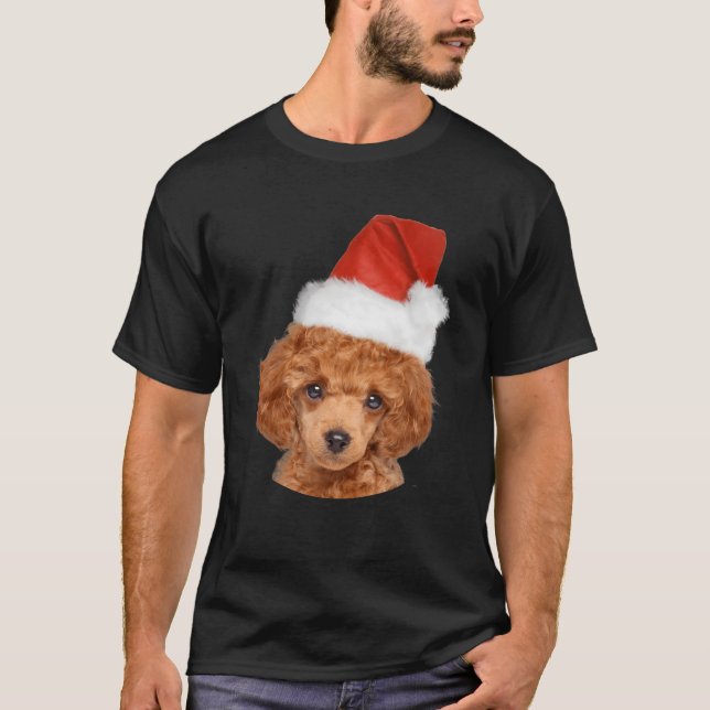 T-shirt Poodle miniature Amoureux de les chiens de chapeau (Devant)