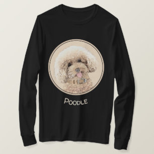 T-shirt Poodle Miniature Toy Apricot Crème Chien Brown Art