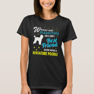 T-shirt Poodle Miniature Une Fille Meilleur Ami Poodle