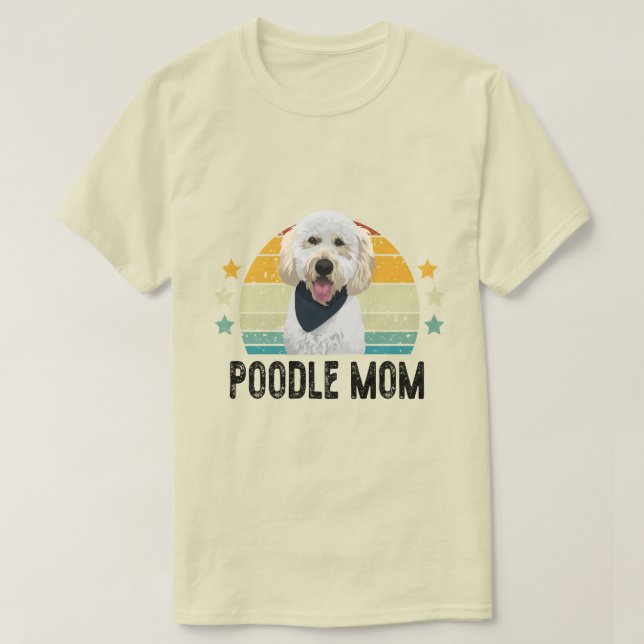 T-shirt Poodle Mom, Poodle Gift pour maman, Best Poochon M (Design devant)