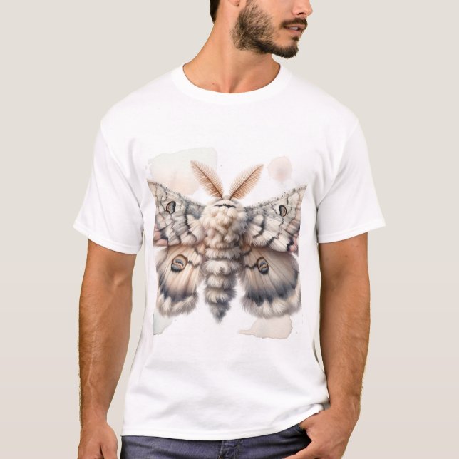 T-shirt Poodle Moth Watercolor IREF300 - Watercolor (Devant)