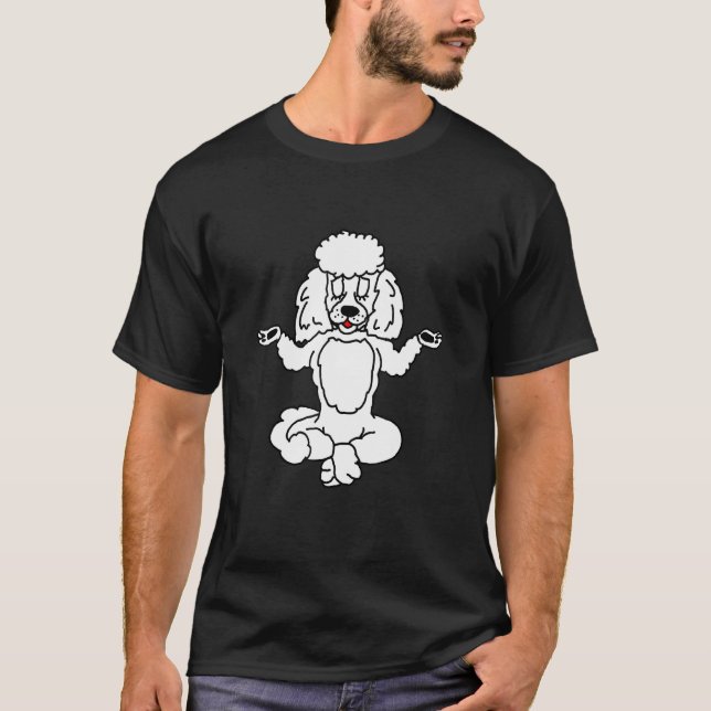 T-shirt Poodle Motif, Belle Pratique Poodle Yoga 1 (Devant)