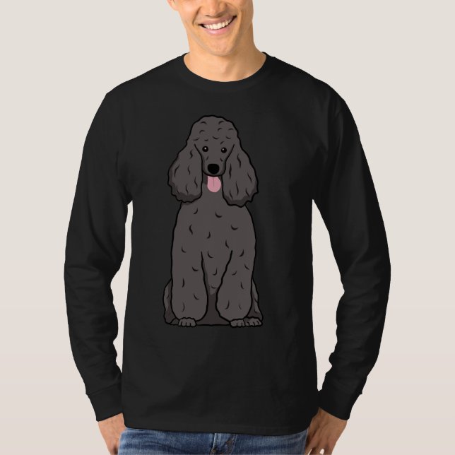 T-shirt Poodle noir (Devant)