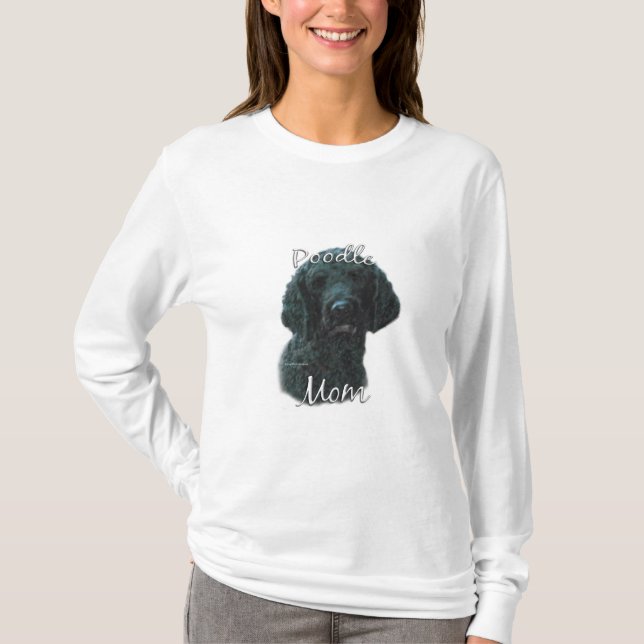 T-shirt Poodle (noir) Maman 2 (Devant)