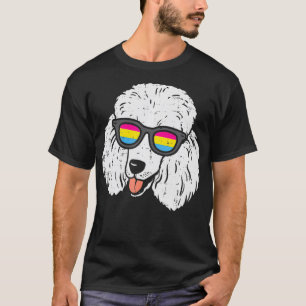 T-shirt Poodle Panseul Lunettes mignonne Pan Fierté Drapea