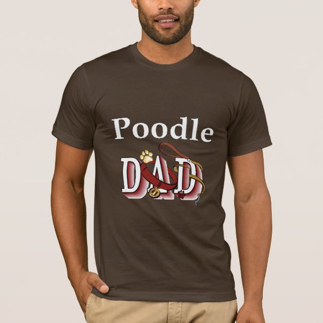 T-shirt Poodle papa cadeaux (Devant)
