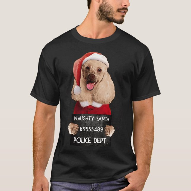T-shirt Poodle Père Noël Xmas (Devant)
