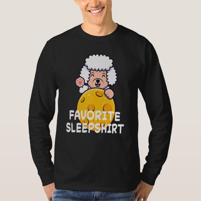 T-shirt Poodle Poodles Nap Sleeping Sleep Pajama Pajamas N (Devant)