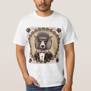 T-shirt Poodle portant des lunettes