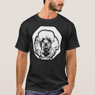 T-shirt Poodle porter des lunettes Smart Intellectual Dog