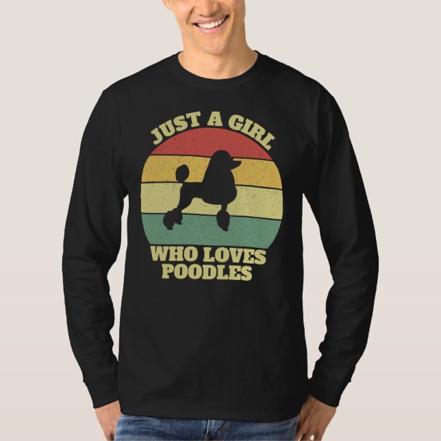 T-shirt Poodle Pour Filles (Devant)