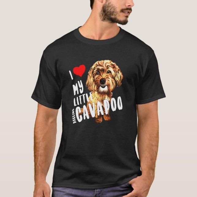 T-shirt Poodle Pup I Love My Little Darling Cavapoo (Devant)