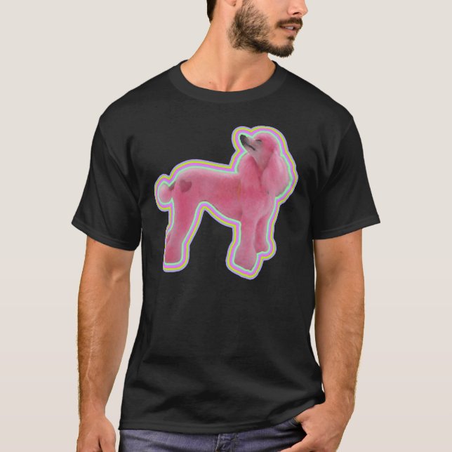 T-shirt Poodle rose (Devant)
