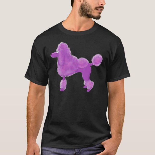 T-shirt Poodle rose 16 (Devant)