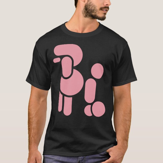 T-shirt Poodle rose essentiel (Devant)